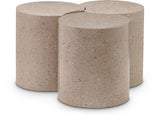 Dimple 3 Piece Modular Nesting Coffee Table Taupe from Meridian - Luna Furniture