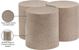 Dimple 3 Piece Modular Nesting Coffee Table Taupe from Meridian - Luna Furniture