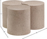 Dimple 3 Piece Modular Nesting Coffee Table Taupe from Meridian - Luna Furniture