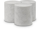 Dimple 3 Piece Modular Nesting Coffee Table White from Meridian - Luna Furniture