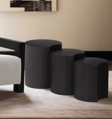 Dimple 3 Piece Modular Nesting End Table Black from Meridian - Luna Furniture