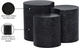 Dimple 3 Piece Modular Nesting End Table Black from Meridian - Luna Furniture