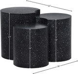 Dimple 3 Piece Modular Nesting End Table Black from Meridian - Luna Furniture