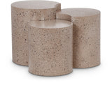 Dimple 3 Piece Modular Nesting End Table Taupe from Meridian - Luna Furniture