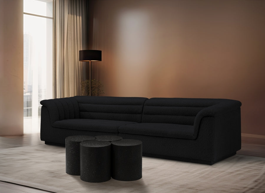 Dimple 4 Piece Modular Nesting Coffee Table Black from Meridian - Luna Furniture