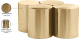 Dimple 4 Piece Modular Nesting Coffee Table Gold from Meridian - Luna Furniture