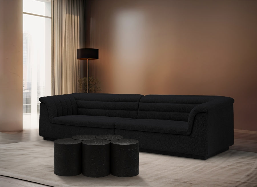 Dimple 5 Piece Modular Nesting Coffee Table Black from Meridian - Luna Furniture