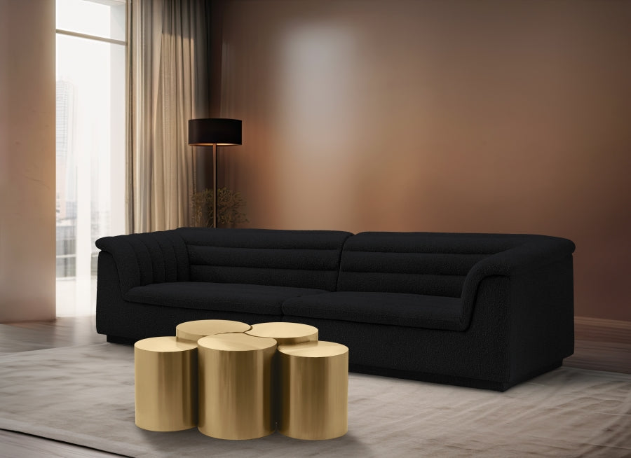 Dimple 5 Piece Modular Nesting Coffee Table Gold from Meridian - Luna Furniture