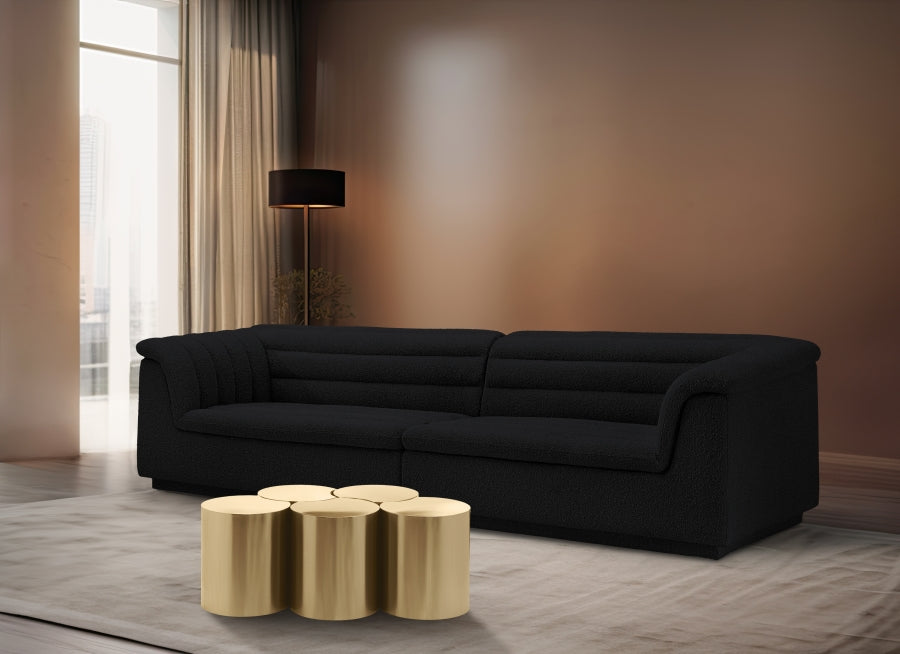 Dimple 5 Piece Modular Nesting Coffee Table Gold from Meridian - Luna Furniture