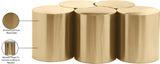 Dimple 5 Piece Modular Nesting Coffee Table Gold from Meridian - Luna Furniture