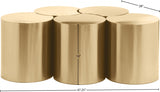 Dimple 5 Piece Modular Nesting Coffee Table Gold from Meridian - Luna Furniture