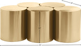 Dimple 5 Piece Modular Nesting Coffee Table Gold from Meridian - Luna Furniture