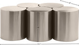 Dimple 5 Piece Modular Nesting Coffee Table Silver from Meridian - Luna Furniture