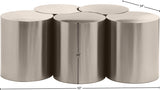 Dimple 5 Piece Modular Nesting Coffee Table Silver from Meridian - Luna Furniture