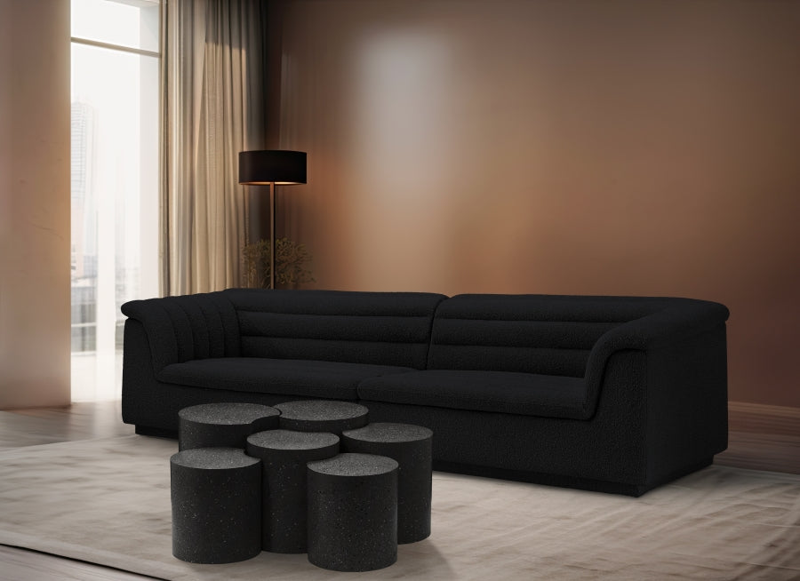 Dimple 6 Piece Modular Nesting Coffee Table Black from Meridian - Luna Furniture