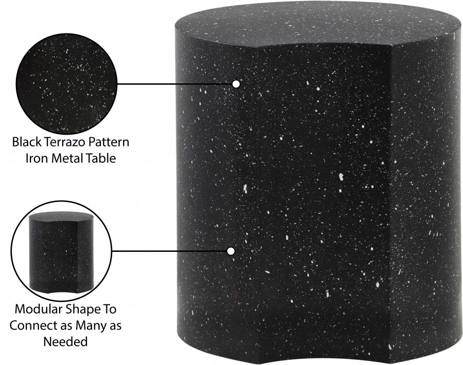 Dimple End Table Black from Meridian - Luna Furniture