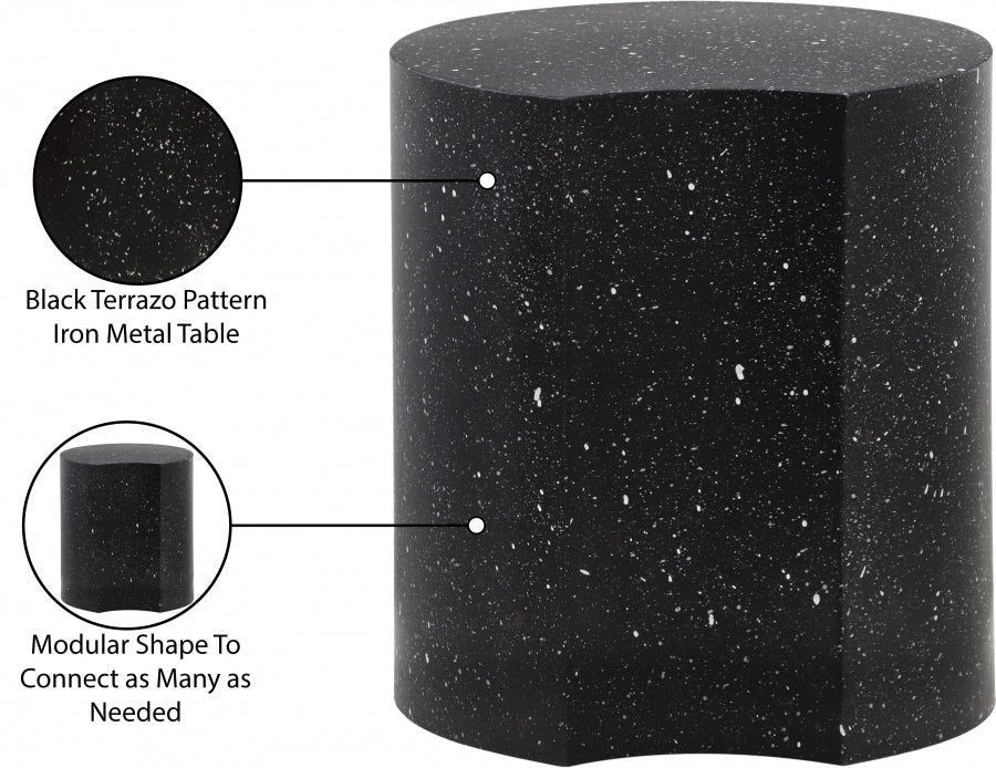 Dimple End Table Black from Meridian - Luna Furniture