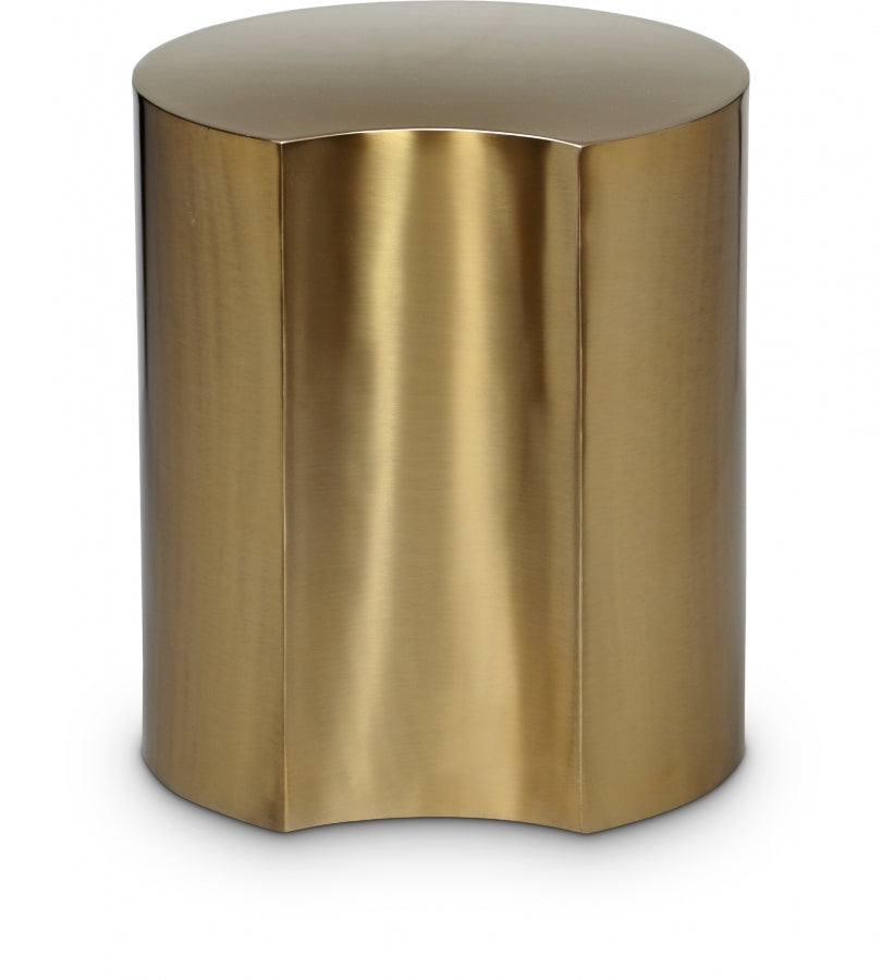 Dimple End Table Gold from Meridian - Luna Furniture