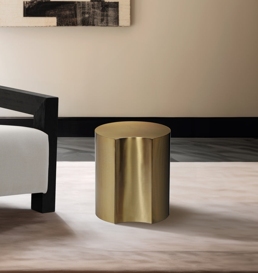 Dimple End Table Gold from Meridian - Luna Furniture