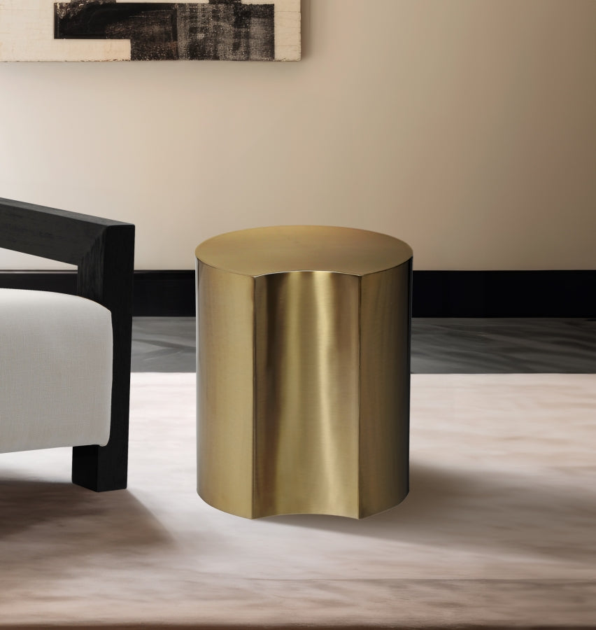 Dimple End Table Gold from Meridian - Luna Furniture