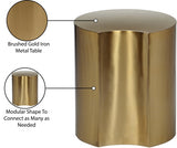 Dimple End Table Gold from Meridian - Luna Furniture