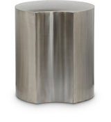 Dimple End Table Silver from Meridian - Luna Furniture