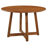 Dinah Round Solid Wood Dining Table Walnut from Coaster - Luna Furniture