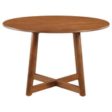 Dinah Round Solid Wood Dining Table Walnut from Coaster - Luna Furniture