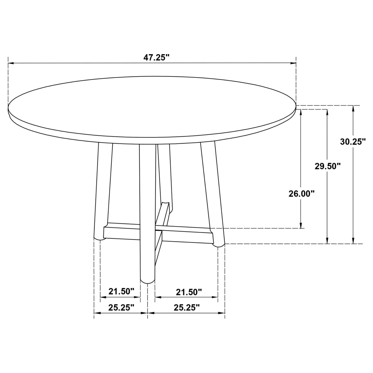 Dinah Round Solid Wood Dining Table Walnut from Coaster - Luna Furniture