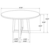 Dinah Round Solid Wood Dining Table Walnut from Coaster - Luna Furniture