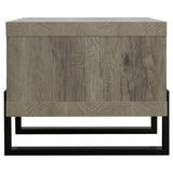 Dinard Gray Driftwood Coffee Table with Shelf from Coaster - Luna Furniture