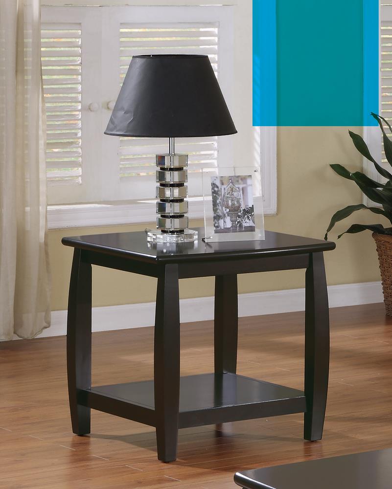 Dixon Square End Table with Bottom Shelf Espresso from Coaster - Luna Furniture