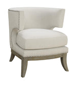 Dominic Barrel Back Accent Chair White and Weathered Grey - 902559 - Luna Furniture