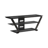 Donlyn 2-tier TV Console Black - 701370 - Luna Furniture