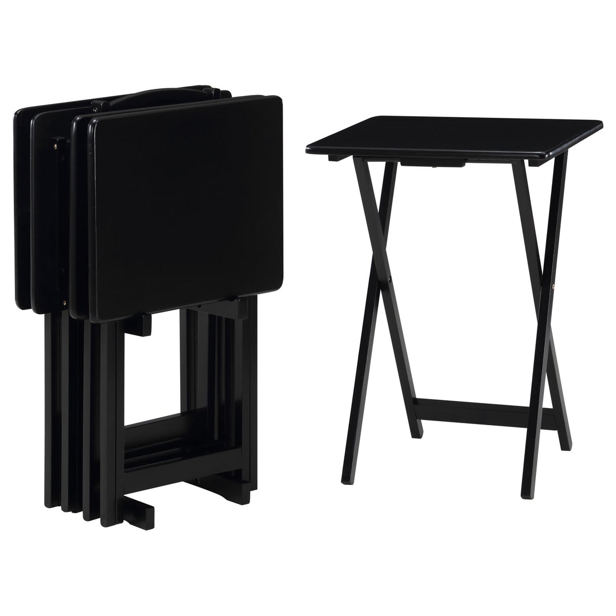 Donna 5-piece Tray Table Set Black from Coaster - Luna Furniture