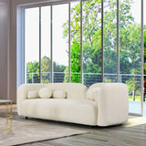 Donna Japandi Style Boucle Sofa Ivory - AFC00488 - Luna Furniture