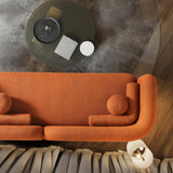 Donna Japandi Style Boucle Sofa Orange - AFC00487 - Luna Furniture