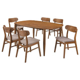 Dortch 7-piece Oval Solid Wood Dining Set Walnut - 108461-S7 - Luna Furniture