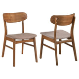 Dortch Dining Side Chair Walnut and Brown (Set of 2) from Coaster - Luna Furniture