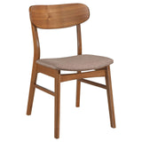 Dortch Dining Side Chair Walnut and Brown (Set of 2) from Coaster - Luna Furniture