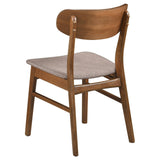 Dortch Dining Side Chair Walnut and Brown (Set of 2) from Coaster - Luna Furniture