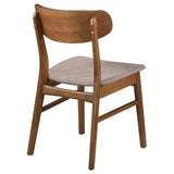 Dortch Dining Side Chair Walnut and Brown (Set of 2) from Coaster - Luna Furniture