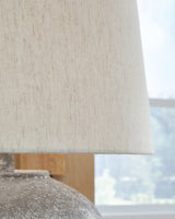 Dreward Distressed Gray Table Lamp - L235694 - Luna Furniture