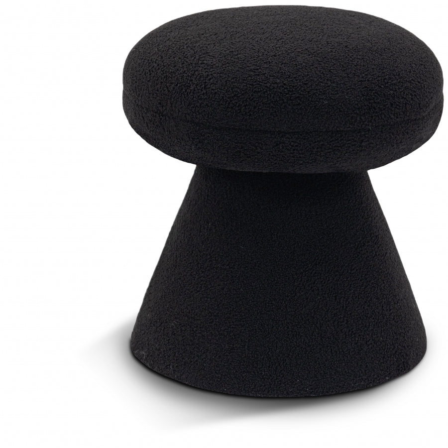 Drum Faux Shearling Teddy Fabric Bar / Counter Stools Black from Meridian - Luna Furniture