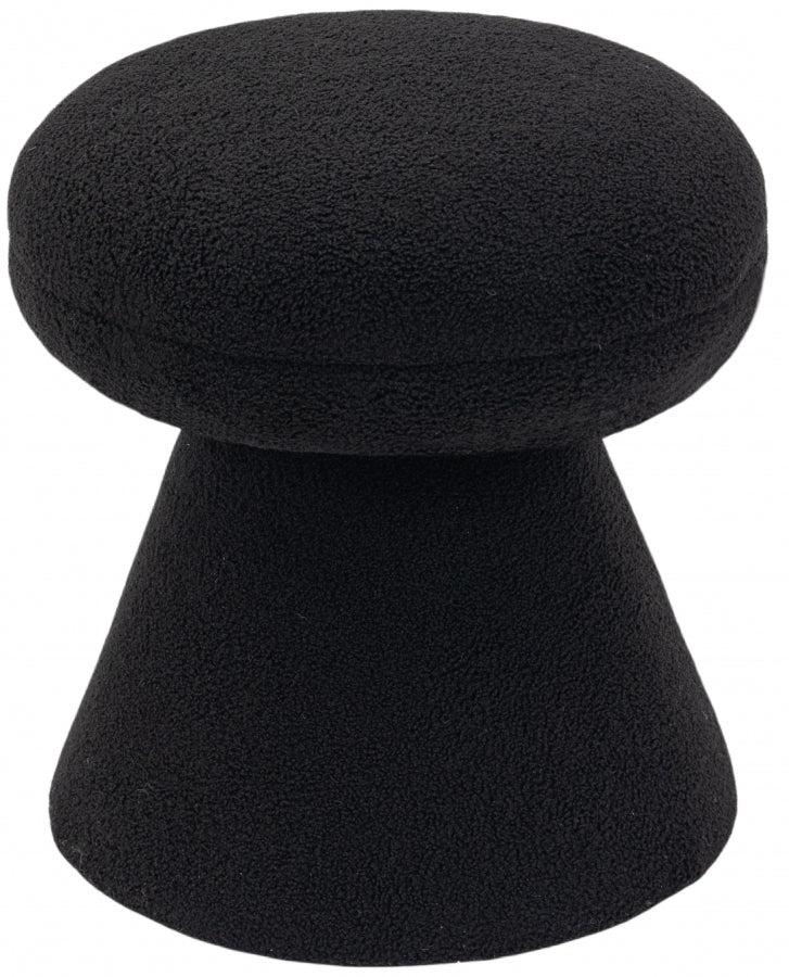 Drum Faux Shearling Teddy Fabric Bar / Counter Stools Black from Meridian - Luna Furniture