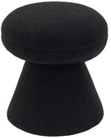 Drum Faux Shearling Teddy Fabric Bar / Counter Stools Black from Meridian - Luna Furniture