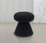 Drum Faux Shearling Teddy Fabric Bar / Counter Stools Black from Meridian - Luna Furniture