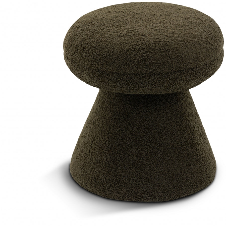 Drum Faux Shearling Teddy Fabric Bar / Counter Stools Green from Meridian - Luna Furniture