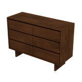 Dubrovnik Mid Century Modern Walnut Dresser With 6 Drawers - AFC01825 - Luna Furniture