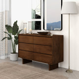 Dubrovnik Mid Century Modern Walnut Dresser With 6 Drawers - AFC01825 - Luna Furniture